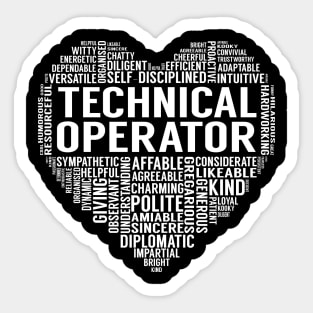 Technical Operator Heart Sticker